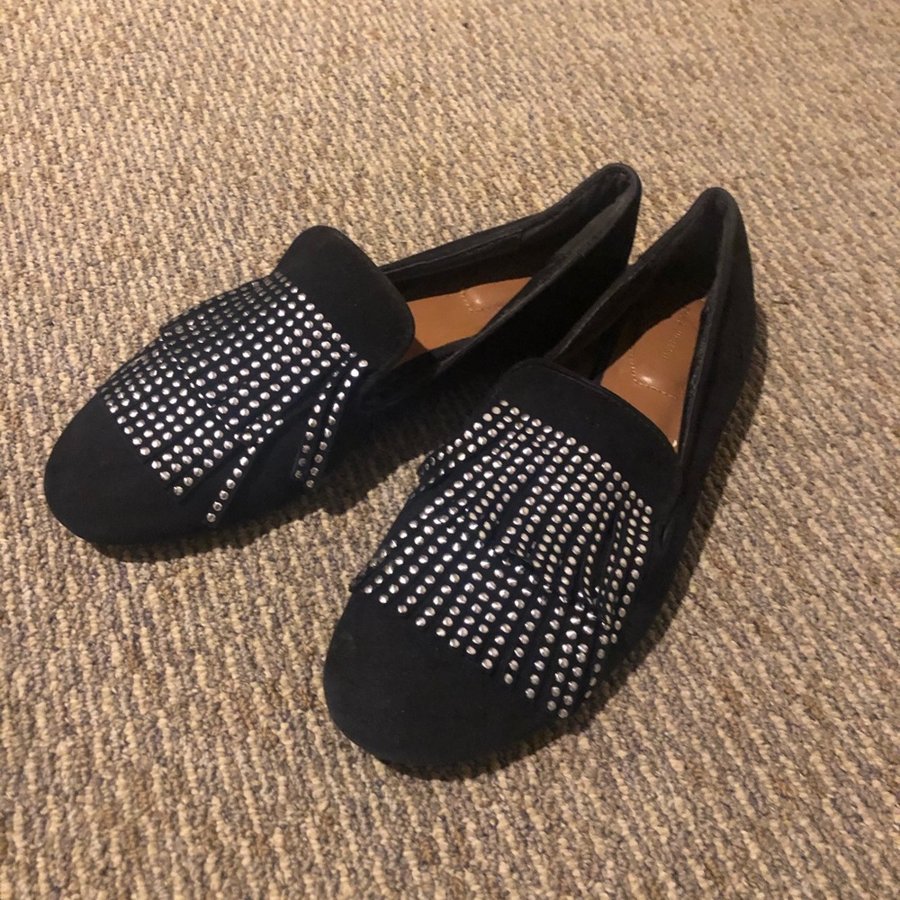 Zara flats with silver tassels